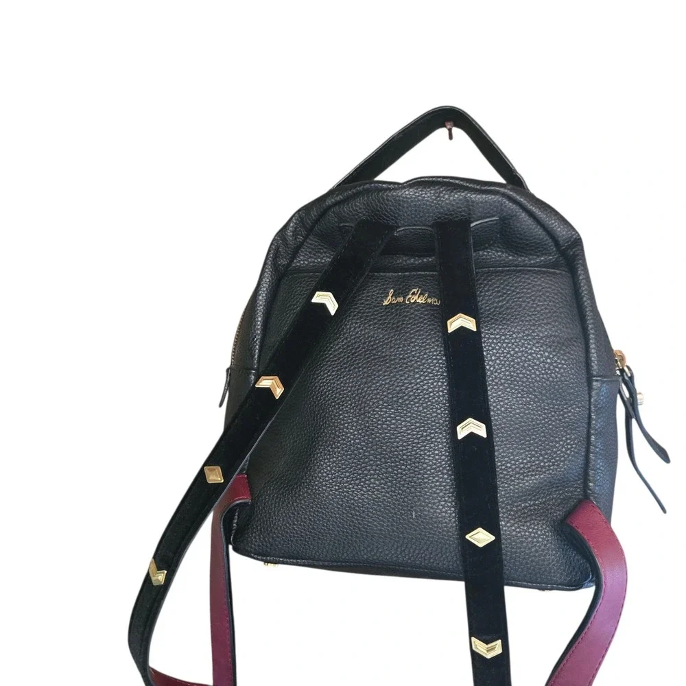 SAM EDELMAN Gold Studded Black Backpack‎